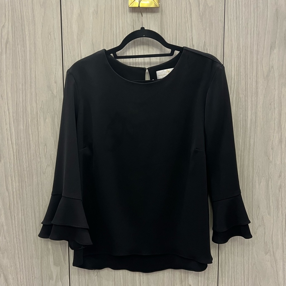 Amanda Uprichard 3/4 Bell Sleeve Blouse NWOT